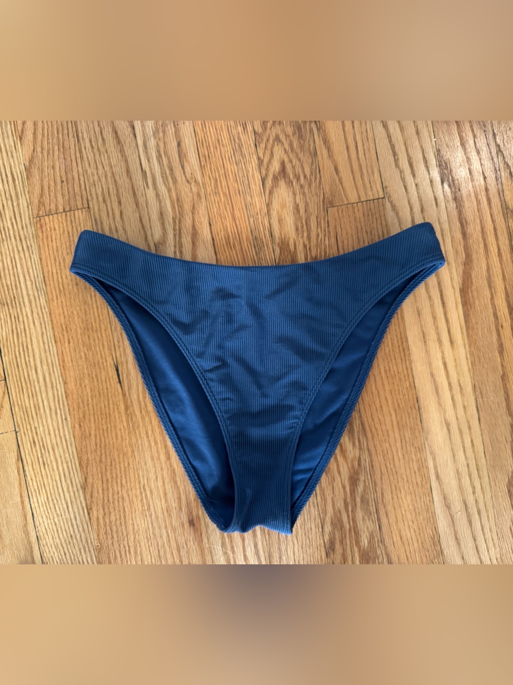 Textured blue Abercrombie and Fitch High leg bikini bottoms